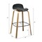 Costway Set of 2 Barstools Modern 30inch Pub Chairs w/Low Back & Metal Legs Black